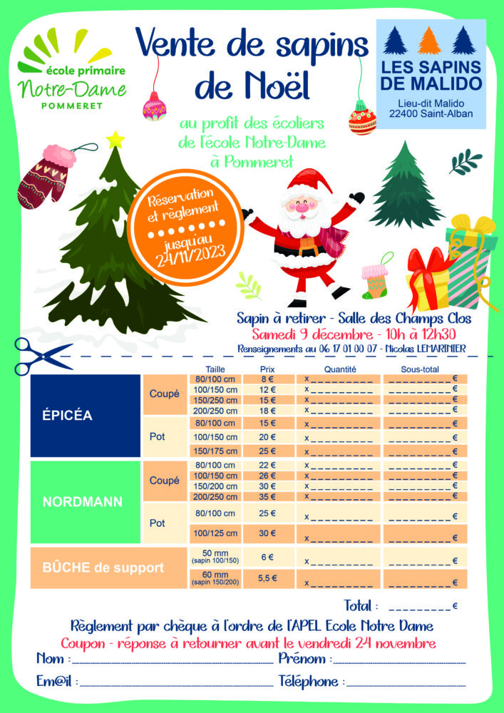 Commande Sapin 2023